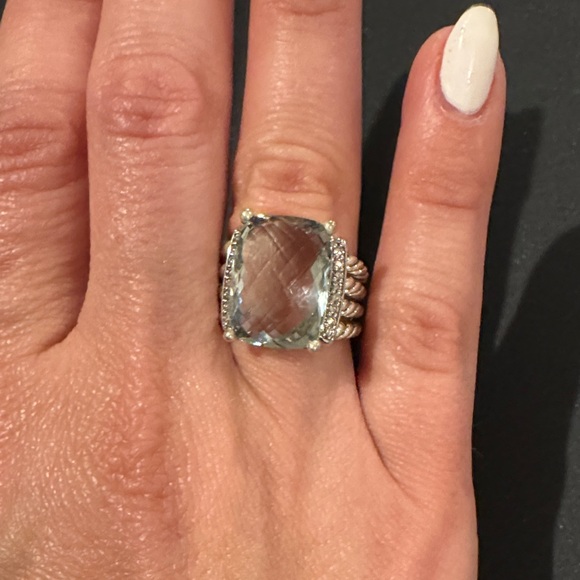 David Yurman Prasiolite & Diamond Wheaton® Ring - Picture 1 of 10